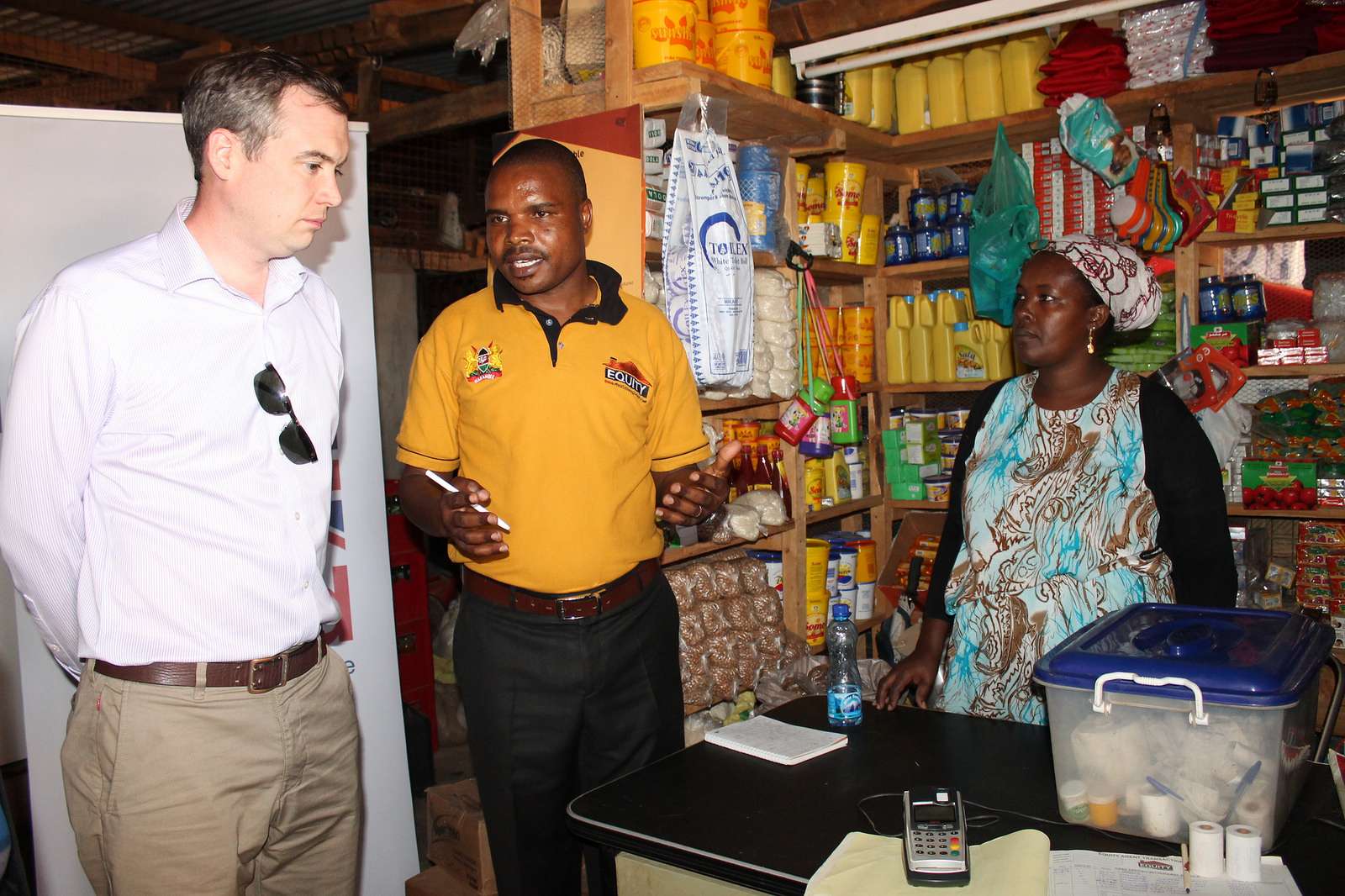 Visiting a beneficiary that started a shop using HSNP cash transfers in Korr, Marsabit