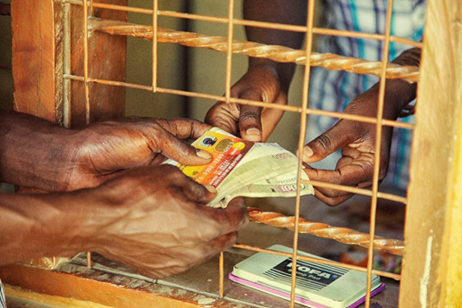 HSNP cash transfer payment at an agent